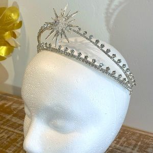 Silver colored starburst tiara. New and never worn.
